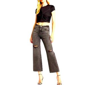 EXPRESS NWT Distressed Denim Black Jeans